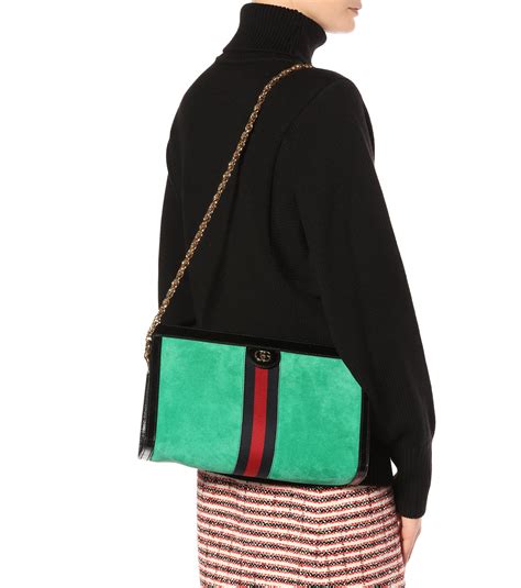 gucci green suede bag|gucci small shoulder bag black.